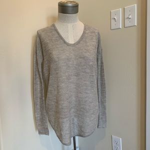 BACK Helmut Lang Silk Alpaca Hi-low Hem Knit Sweater